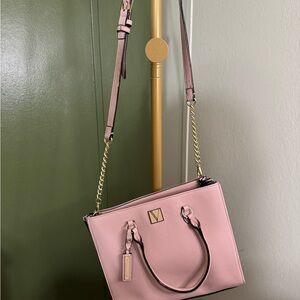 Victoria's Secret Pink Shoulder Bag with Gold Accents